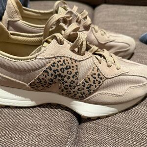Adidas Tan Leopard Accent Sneakers